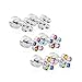 LUXU kisskids Colorful Flowers Shape CZ Stainless Steel Stud Earrings for Teen Girls Women