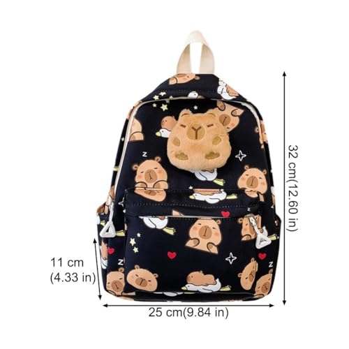 Sac à dos capybara drôle pour ordinateur portable étudiant et garçons filles - 7