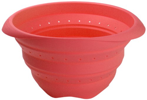 Lékué Colador colapsable, Silicona, Rojo, 18 cm