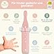 Elektrische zahnbürste kinder - kinderzahnbürste elektrisch - sonicare kids - Musikalisch - 100 Tage Autonomie - Wiederaufladbar - Von Zahnärzten empfohlen (Rosa, 1-3 Jahre)