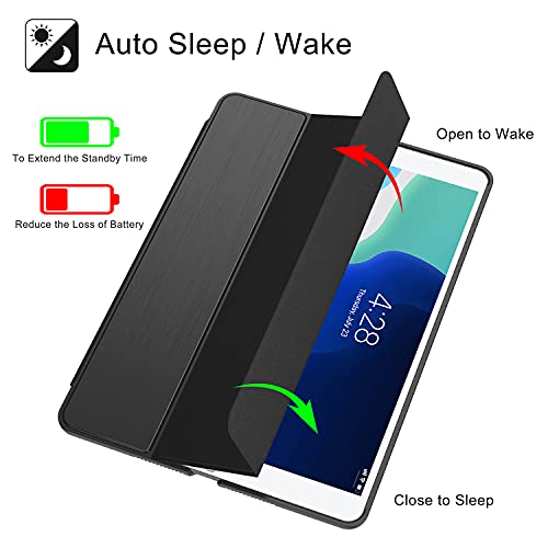 Soke Case for iPad 9th/8th/7th Generation 2021/2020/2019, [Slim Trifold Stand + Auto Wake/Sleep], Premium Protective Hard PC Back Cover for Apple iPad 10.2 Inch (Black) by Soke - Image 3