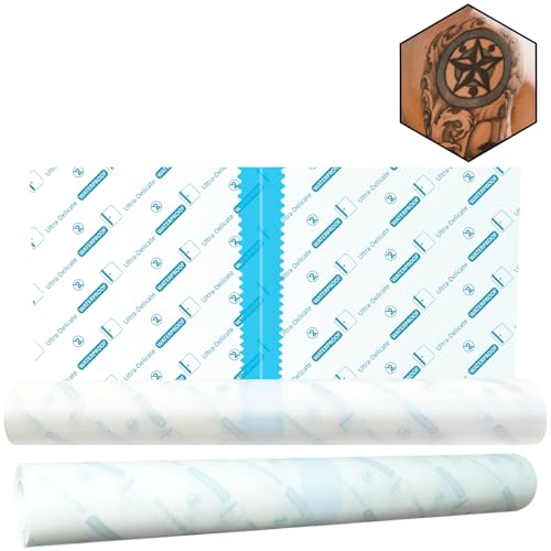 Hysimedy Tattoo Aftercare Bandage 10 Inch x 2 Yards Second Skin Transparent Waterproof Tattoo Cover Up Patch Supplies for Skin Recovery Healing Showering