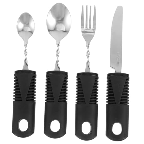 Healeved 1セットの適応器具防止器具高齢の食器用品高齢の調理器具非滑り止め器具