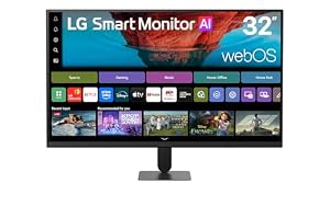 LG Moniteur Smart Tout-en-Un 32U701SB-B.AEU | Série U7 (2026) | 32 Pouces | Dalle VA 16:9 | UHD 3840x2160 | 144Hz | WebOs avec App de Streaming utilisables sans PC | DCI-P3 90%