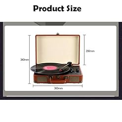 Tourne-Disque Vinyle avec Fonctions de Lecture et de Stockage Audio, système de Platine Vinyle Bluetooth à 3 Vitesses… - Les Beatles, Paul McCartney, John Lennon, RIngo Starr, George Harrison Tourne-Disque Vinyle avec Fonctions de Lecture et de Stockage Audio, système de Platine Vinyle Bluetooth à 3 Vitesses… – Image 7