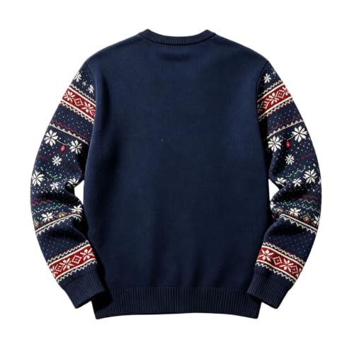 Christmas Sweatshirts for Men Funny Holiday Graphic Pullover Crewneck Tops | Crewneck,Long Sleeve,Graphic,Funny Christmas Sweatshirt,Casual Holiday Tops for Xmas Gathering and Daily Wear — view 4