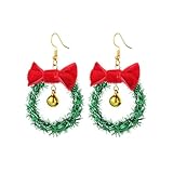 GAUEIOUR Christmas Wreath Earrings, Fashionable And Minimalist Christmas Wreath earrings, Creative Temperament, Personalized And Versatile Earrings