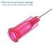 PATIKIL 25Ga Dispensing Needles, 36PCS 1.5 Inch Industrial Blunt Tip Dispensing Needle Syringes with Luer Lock Needle for Refilling Liquid Inks Adhesive Glue Oil, Red