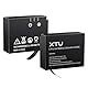 XTU S6 Action Cam Akku - 2 x 1350mAh Wiederaufladbarer Akku, Kompatibel mit Unterwasserkamera