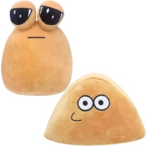 Alieyn Soft Pu Plush – 8,5 inch/22 cm Stuffed Toy – Emotion Pu Doll – Toys for Fans – Game and Different Emotional Pillow – Fun App Plushies – Present for Kids and Adults (Pou and Big Eye)