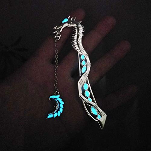 Metal Bookmarks With Chain,Unique Glow In The Dark Bookmark,Inspirational Book Markers For Book Lovers Delicate Gifts #TOP4