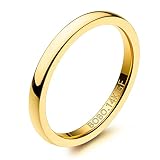 BOBOLOVER 14K Gold Filled 2mm Wedding rings for Women and Men Slim Thin Finger Knuckle Stacking Stat