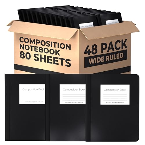 E-CLIPS USA Spiral Notebook Wide Ruled Notebooks For School 1-Subject