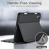 JETech Case for iPad Mini (A17 Pro, 2024 Model, 7th) / Mini 6 (2021 Model, 6th) with Pencil Holder, Slim Folio Stand Protective Tablet Cover, Multi-Angle Viewing (Black) - Image 3