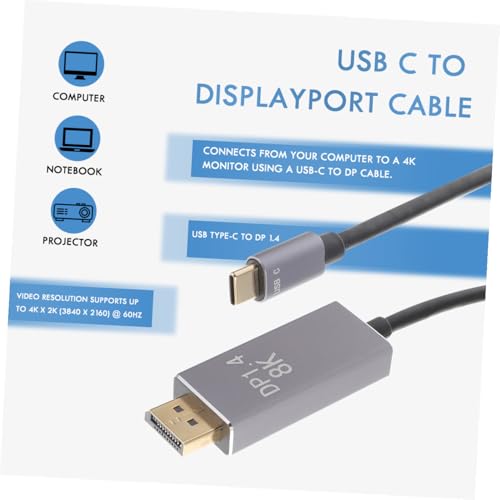 Cable USB adaptador para proyectores compatible cable de conexión multimedia USB EXCEART 2 piezas 4