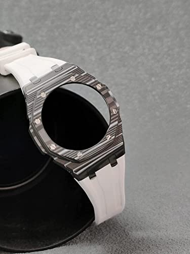 Boîtier carbone GA2100 luxe homme et bracelet caoutchouc fluor - 5