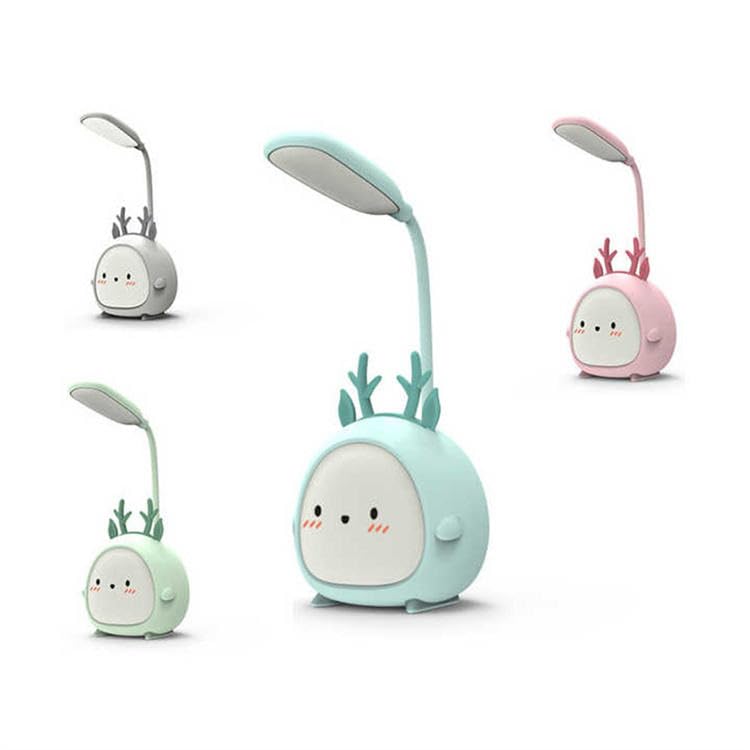 Image of IMNISHNAY Cute Rabbit LED Desk Lamp for Study & Reading | Eye-Caring LED Table Lamp | Soft Touch Night Light for Kids, Bedroom, Study Table & Office | USB Rechargeable (Green)