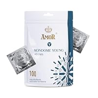 AMOR – AMOR Premium Young Enge Passform, Ø 49 mm, 100 Stück