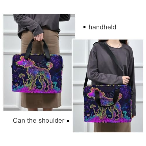 Bolso portátil para laptop de 15.6 pulgadas con diseño poodle miniatura 2