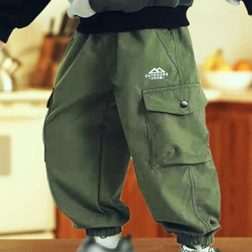 Boys Joggers Pants Casual Baggy Drawstring Tapered Sweatpants Cargo Hippie Loose Fit Trousers with Multi-Pocket4