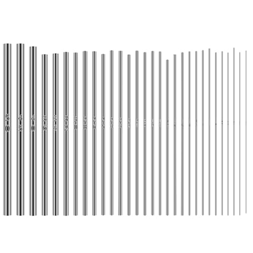 30 Size Mandrels Stainless Steel Ring Mandrel Mandrel Dowels Jewelry Making Kit Wire Wrap Rings Tools for Forming Rings, Soft Soldering, Electoforming Jewelry, Making Jump Ring, Beaded Coils