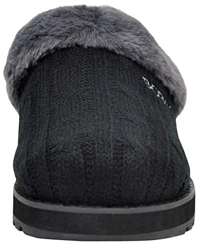 Skechers Skechers BOBS Women's Keepsakes Delight Slipper, Black/Charcoal, 7 M US