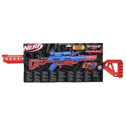 Image of Nerf Alpha Strike Mantis LR-1 Dart Blaster with Targeting Scope and 5 Official Nerf Elite Foam Darts - Easy Load Prime Fire | Ages 8+ | Birthday Gift for Kids