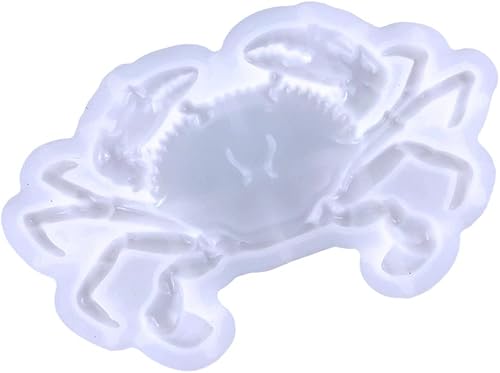 COHEALI Moldes de resina de silicona para cangrejo, vida marina, animales del océano, resina epoxi, moldes de fundición de cangrejo, fondant,