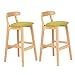 (2 Stück) Hohe Hocker, Massivholz-Küchenbarhocker Im Nordischen Stil, 72-cm-Kissenstuhl Aus Baumwolle Und Leinen, Geeignet Für Zuhause/Bar/Café (Farbe: G) (C) Geeignet Für Bistros, Cafés, Wohnzimmer