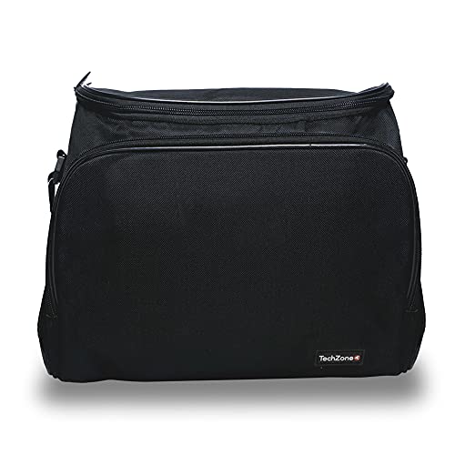 Maletín Techzone para Videoproyector con protección interna de alta resistencia. Funda de proyector con cierre frontal para guardar cables o accesorios.