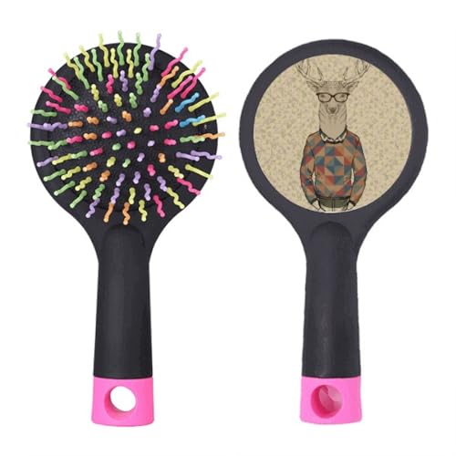 Brosse à cheveux coussin cerf artistique pour dire adieu aux tiraillements douloureux