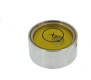 Mini Metal universal horizontal bubble water level level level level balance bubble level round 20x14mm (Silver brown）