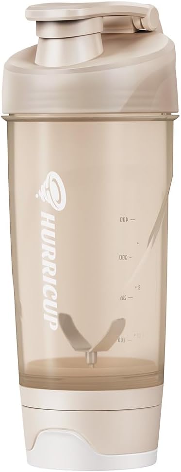 Hurricup 22 Oz Protein Shaker Bottle for Protein Mixes, BPA Free Protein Shaker Cups for Protein Shakes, Whey Powder Smoothie Cup for Preworkout Mixer Bottle, Water Bottle for Men Women, Brown