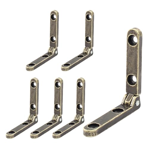 Zorveiio 6 Pcs Jewelry Box Hinges, Bronze