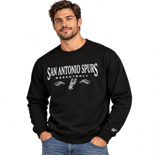 Blue 84 San Antonio Spurs NBA Officially Licensed Crewneck Sweatshirt Embroidery Basketball, Team Color, Small
