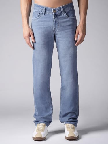 Image of LOUIS STITCH Men's Mid Rise Raw Wash Regular Fit Jeans (LSJNS-CF)