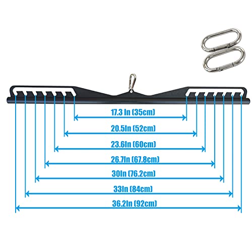 Image of Adjustable Lat Pull down Bar, Cable Machine Attachments for Gym, Home Gym Fitness T-bar Row Pulldown Attachments, Lat Pull Down Machine Wide Grip Neutral Grip Handle
