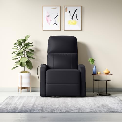 Image of Interio by Godrej Milos Manual 1-Seater Synthetic Leather Recliner Sofa
