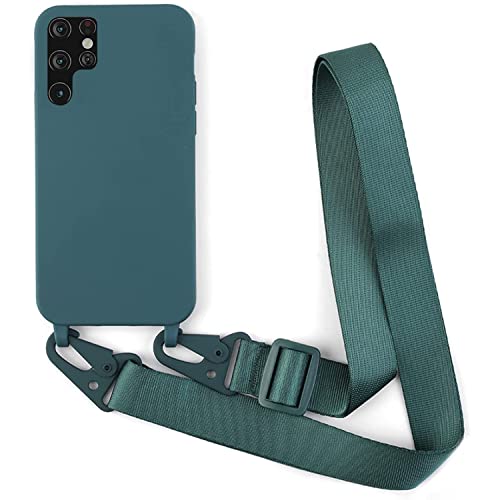 Galful Handykette Handyhülle Samsung Galaxy S23 Ultra Hülle mit Band,Weich Silikon Handyhülle mit Stylische Kordel zum U...