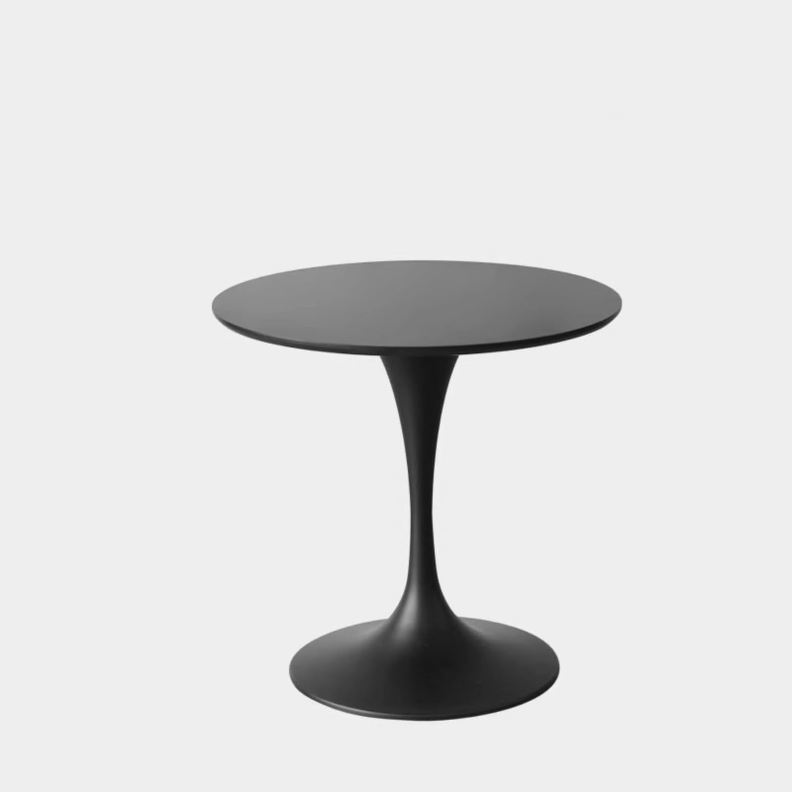 Table de salle a manger ronde en bois noir premium et metal