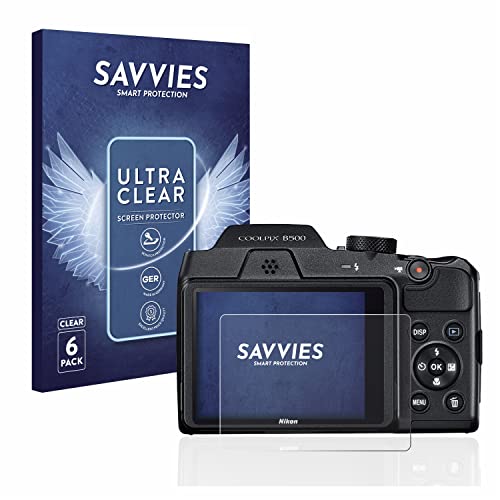Savvies Schutzfolien Für Nikon Coolpix P500 – 6 Stück, Ultraklar, Kratzfest, Made In Germany