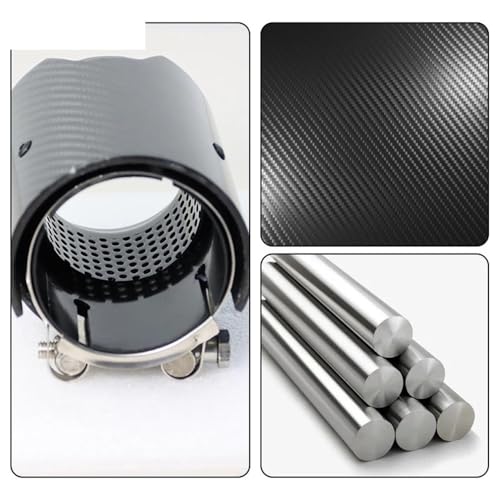 Cola de escape de fibra de carbono para coche M3 F80 y M2, tubo silenciador modificado negro 6