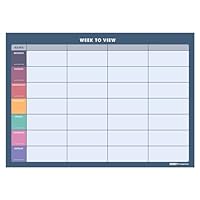 WallTAC A3 maandelijkse muurplanner sticker met schoolbordpennen | Gemaakt in het Verenigd Koninkrijk | Gemakkelijk te verwijderen, droog uitwisbare kalender of takenlijst voor thuis en op kantoor [30 WallTAC A3 maandelijkse muurplanner sticker met schoolbordpennen | Gemaakt in het Verenigd Koninkrijk | Gemakkelijk te verwijderen, droog uitwisbare kalender of takenlijst voor thuis en op kantoor [30