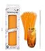Pailles réutilisables de haute qualité, 20 pièces, 24 cm,orange, fabriquées en ALLEMAGNE, en plastique, lavables au lave-vaisselle avec brosse de nettoyage, idéales aussi pour les enfants (orange, 24)