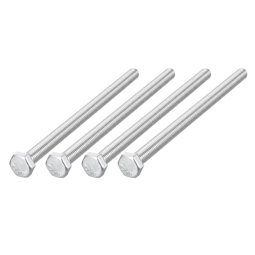 Image of METALLIXITY Hex Bolts (M8-1.25x150mm) 4Pcs, 304 Stainless Steel Coarse Fully Threaded Hex Head Screw Bolt Machine Screws - for Furniture Repair, Silver