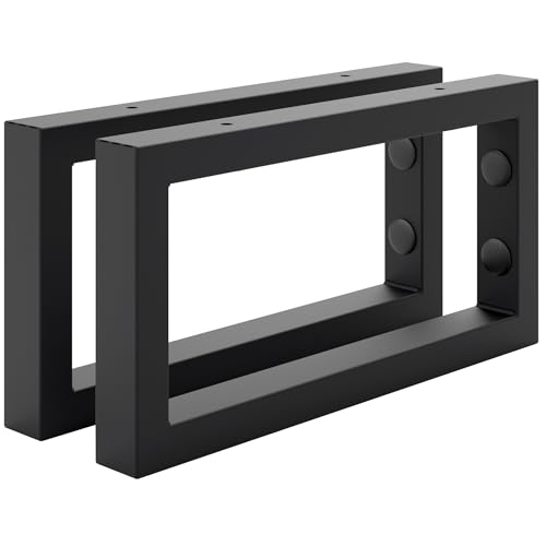 HOLZBRINK Soportes estanterías pared 30x15 cm HLA-A (2uds.) | Soportes metalicos para encimera de lavabo baño, estanterías de cocina, de TV | Color: Negro