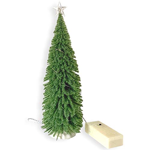 Led Lighted Topiary Tabletop Christmas Tree - Crafting Holiday Village Accessory Measures 10" H #TOP2