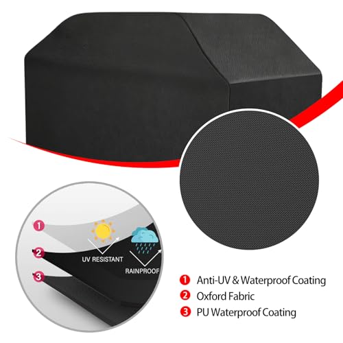 Image of Griddle Cover, 36 Inch BBQ Gas Flat Top Grill Cover for Blackstone Grill, Waterproof, Anti-Uv, Rip-Proof, Fade Resistant Material, Outdoor Griddle Cover with Hook-and-Loop Straps, Black
