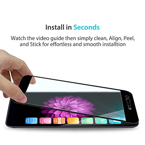 Tjs [2-Pack] Screen Protector Compatible With Lg K51/Lg Q51/Lg Reflect [Full Screen Coverage][Tempered Glass] Case Friendly, Shatterproof, Bubble Free, Anti-Fingerprint (Black) #TOP4