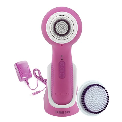 Michael Todd Beauty Soniclear Elite - Antimicrobial Facial Cleansing Brush System - 6-Speed Sonic Powered Exfoliating Face & Body Brush